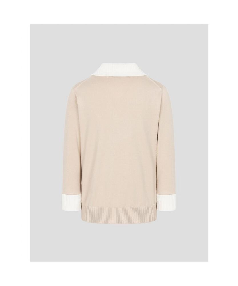 BEANPOLE GOLF Women'S Cropped Collar Neck Pullover - Beige
