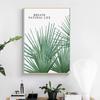 Nordic Decoration Green Plant Leaves Canvas Poster Quotes Wall Art Print Painting Decorative Pictures for Living Room Home Decor