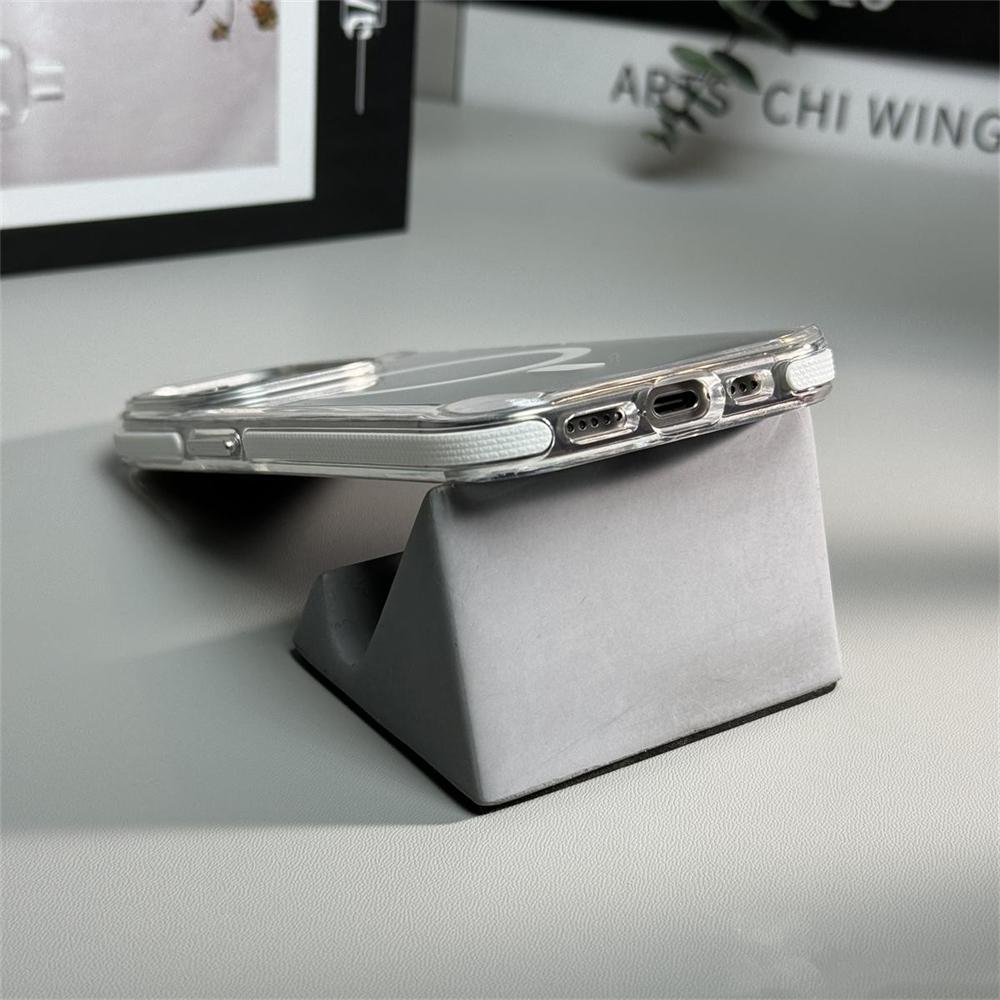 Transparent For Magsafe Magnetic Wireless Charge Phone Case For iPhone 16 14 11 12 13 15 Pro Max Hybrid Armor Protection Cover