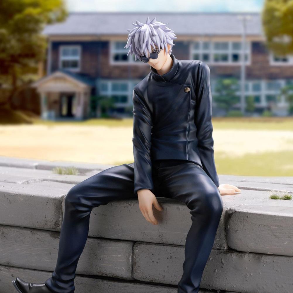 14cm Anime JJK Figur Sitzende Gojo Actionfigur Geto Suguru Figur PVC Sammlermodell Desktop-Ornamente Kinderspielzeug Geschenke