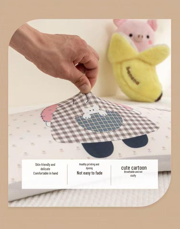 Summer Children's Cartoon Memory Foam Pillow: Cool-touch, Skin-friendly, Slow Rebound, Neck Support for Kindergarten Naps.