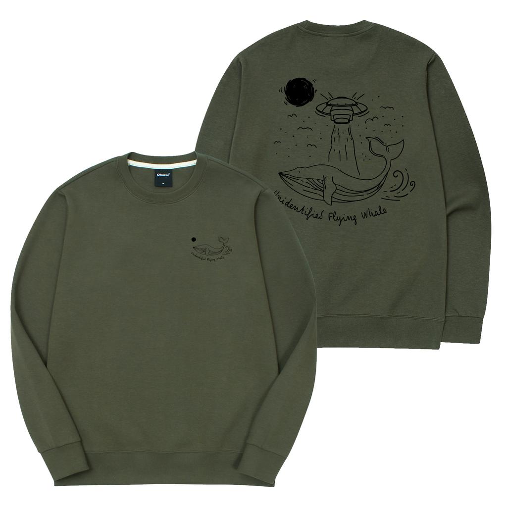 OKSTAR Spaceship Whale Double-Sided Sweatshirt (Type C)