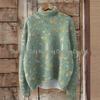 2026 Abstract Print Christmas Cloak Coat