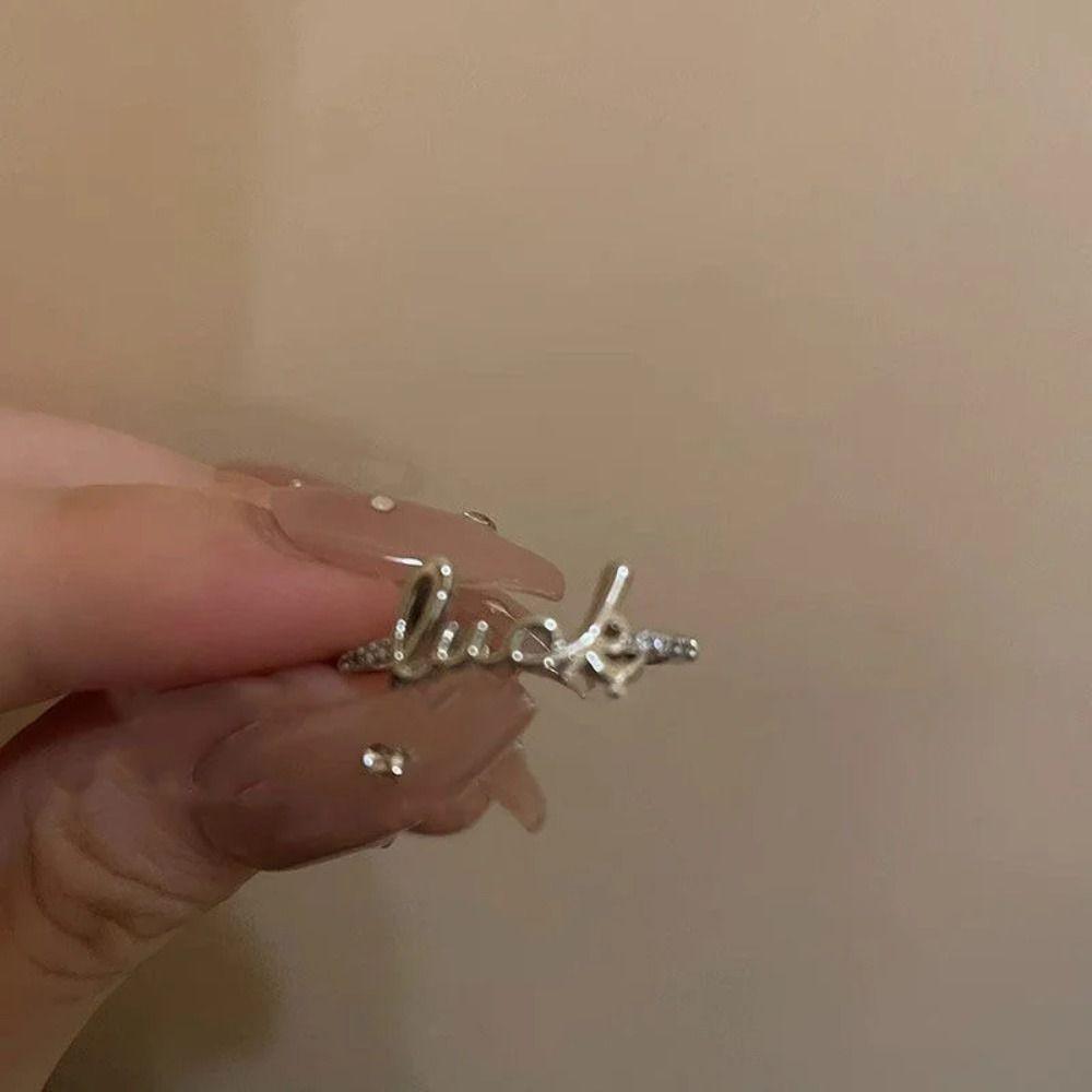 

Heart Heart Rings Alloy Twist Ring Fashion Open Rings Woman A