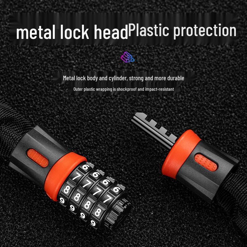 SolarStorm 4-Digit Password Bicycle Chain Lock