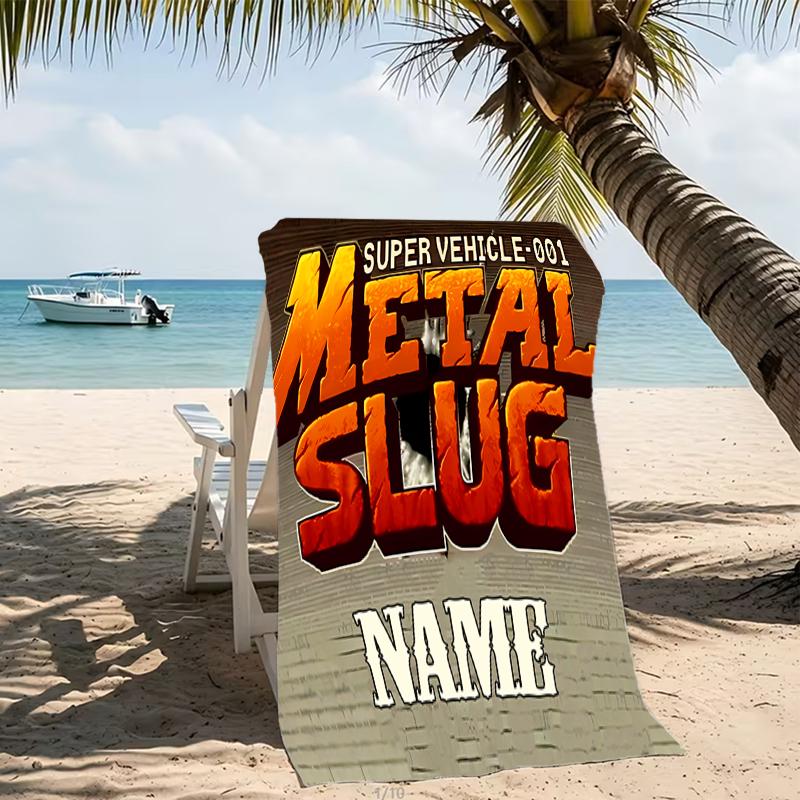 Customizable personalized beach towels Metal Slug themed designs.Suitable for the beach, yoga, sports;ideal as beach accessories