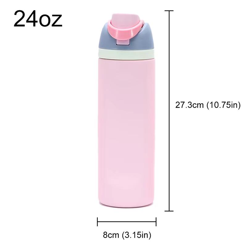 24oz Thermo Bottle Stainless Steel Thermos Water Bottle Double-Layer Thermal Mug Outdoor Sports Gym Vacuum Insulated Drinkware