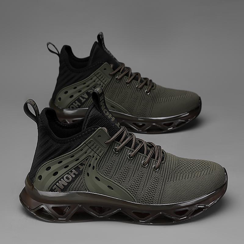 

Male Casual Men Shoes Trainer Race Breathable Shoes Fashion Daily Versatile Anti Slip and Wear-resistant Outdoor Running Shoes 39 зелёный