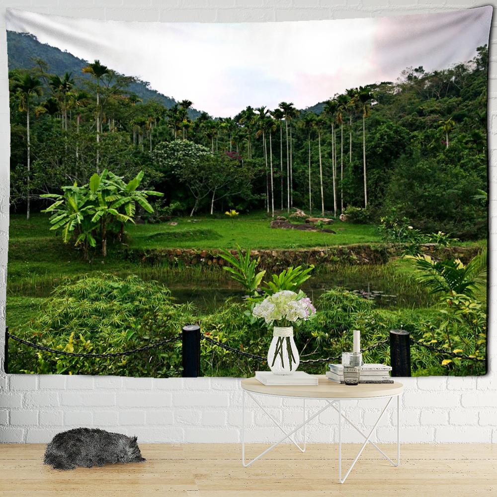 Fairytale Forest Tapestry Wall Hanging Beautiful Tropical Landscape Bohemian Hippie Tapiz Room Background Wall Decor