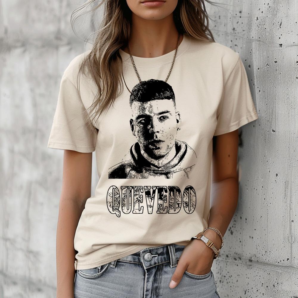 Quevedo T-shirts Women Streetwear Summer Designer T Shirt Female Designer Clothing