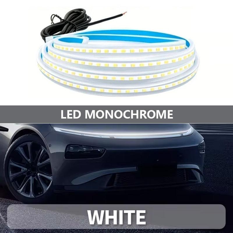 LED Daytime Running Light Scan Starting Car Hood Atmosphere Light Strip 180CM Waterproof Auto Exterior Decorative Ambient Lamp