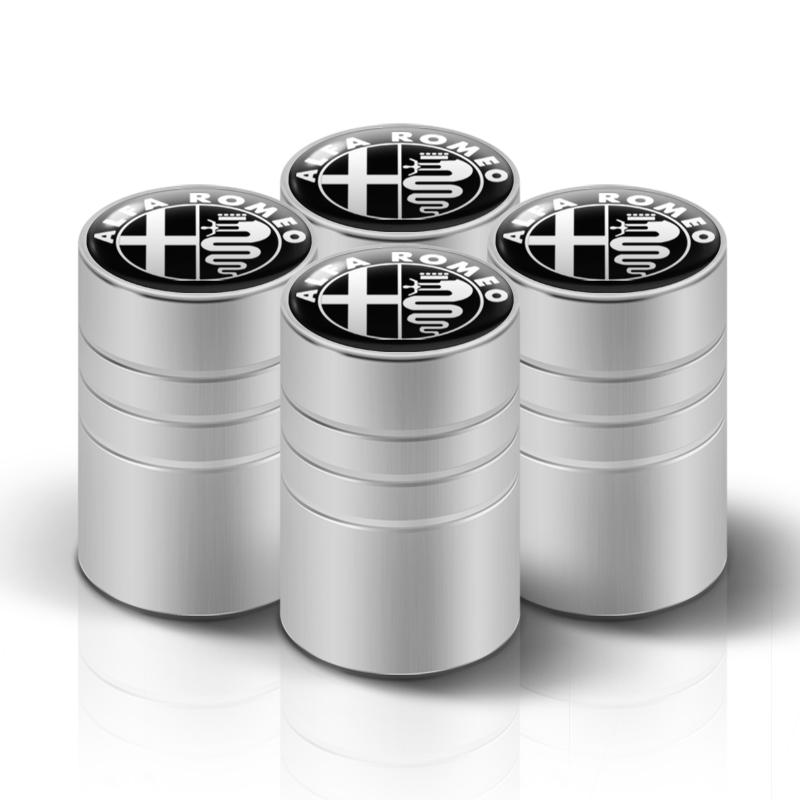 2026 Horké Alfa Romeo 4ks Čepičky ventilků pneumatik automobilu Hliníkové stopky kol Vzduchové krytky pro Alfa Romeo Giulia Stelvio MiTo Giulietta Tona