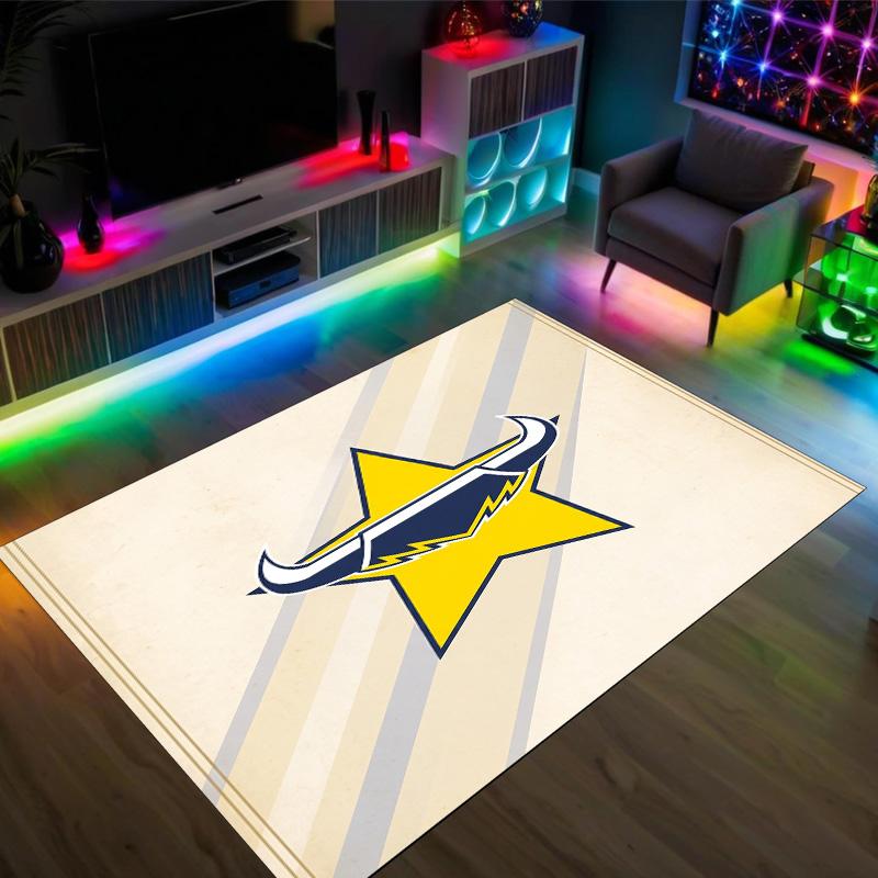 North Queensland Cowboys Design Crystal Velvet Carpet Cozy Non?Slip Printed Rug For Bedroom Living Room Entrance