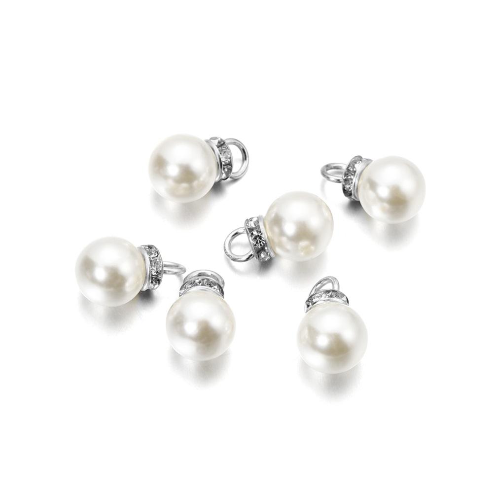 

5 шт./пакет, кулон с искусственным жемчугом, аксессуары, подвески, подвески, ожерелье, браслет, серьги, брелок для DIY, принадлежности для изготовления ювелирных изделий 8mm