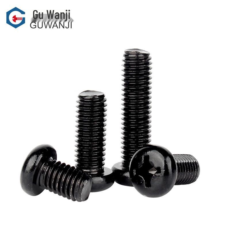 GUWANJI Black 304 Stainless Steel Cross Recessed Pan Head Screws
