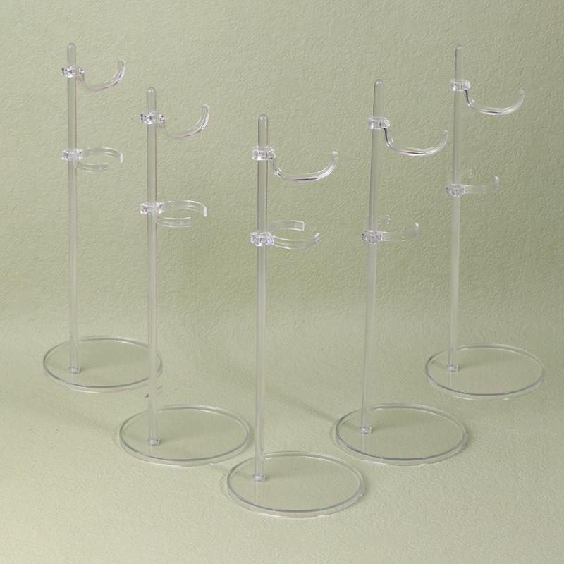 5Pcs Doll Holding Stands Dollhouse Adjust Universal Doll Display Rack Transparent Racks Mannequin Model Stand Doll Dress Support