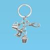 1Pc Keychain Frying Pan And Whisk Dessert Keychain Baking Keychain Cake Whisk Blender Measuring Cup Mold Keychain Dessert Chef