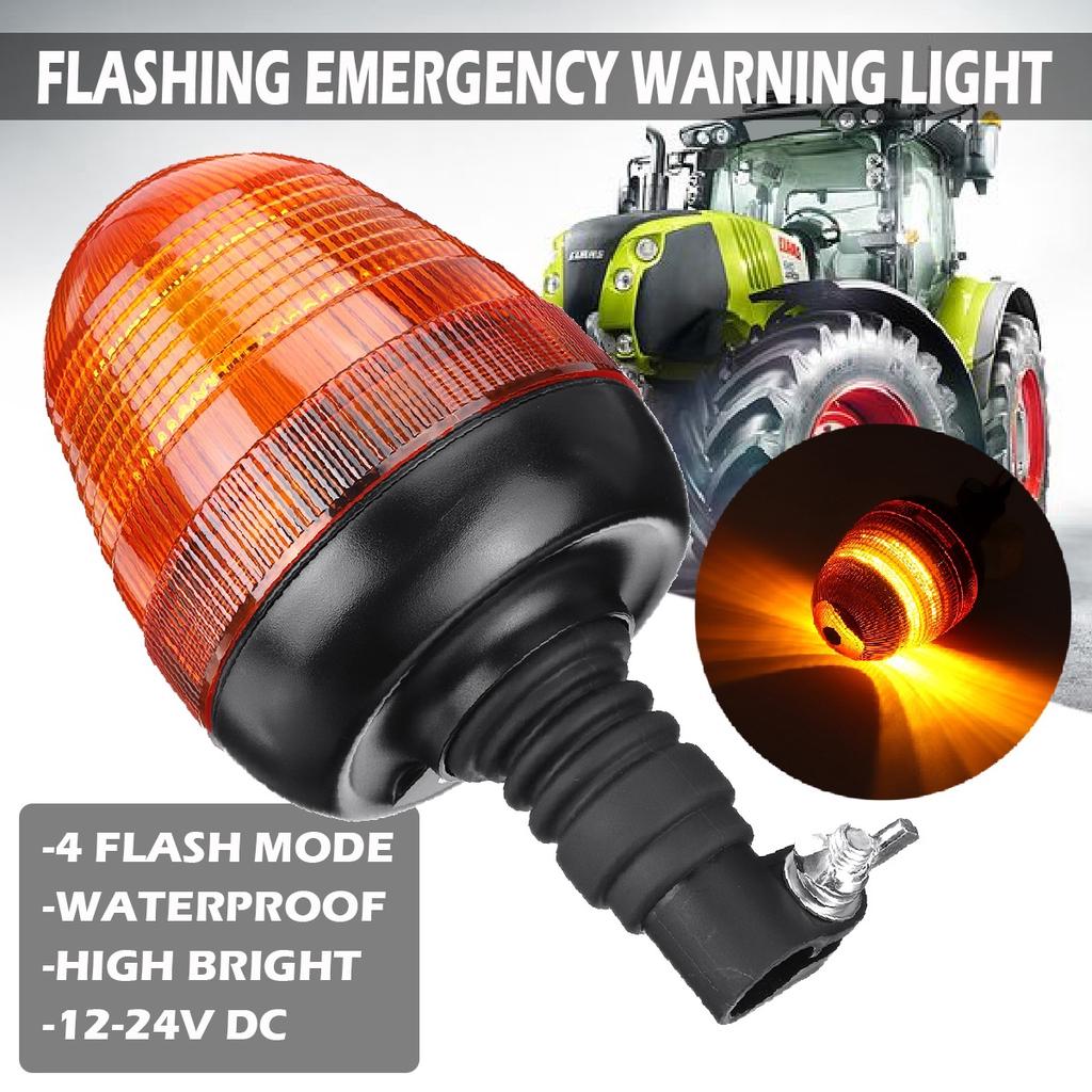 Buy LED 4 ModesFlashing Amber Beacon Flexible Din Pole Mount Tractor