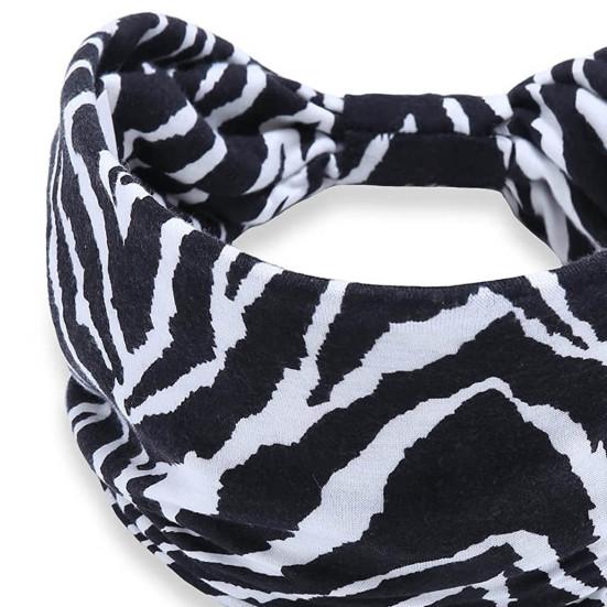 Diadema de yoga ancha, elástica y transpirable, para mujer, estilo retro bohemio, con estampado de anacardos, nudo para maquillaje, accesorios para el cabello