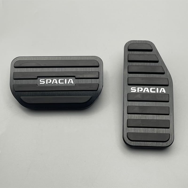 TADOKAPATU Aluminum Alloy and Rubber Pedal Covers for Suzuki Spacia Custom Black Safe Driving Interior Parts with Installation Fits all models from