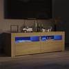 VidaXL TV Stand with LED Lights, Television Cabinet, Living Room TV Unit, Low Cabinet for Interior Living Room, 804358