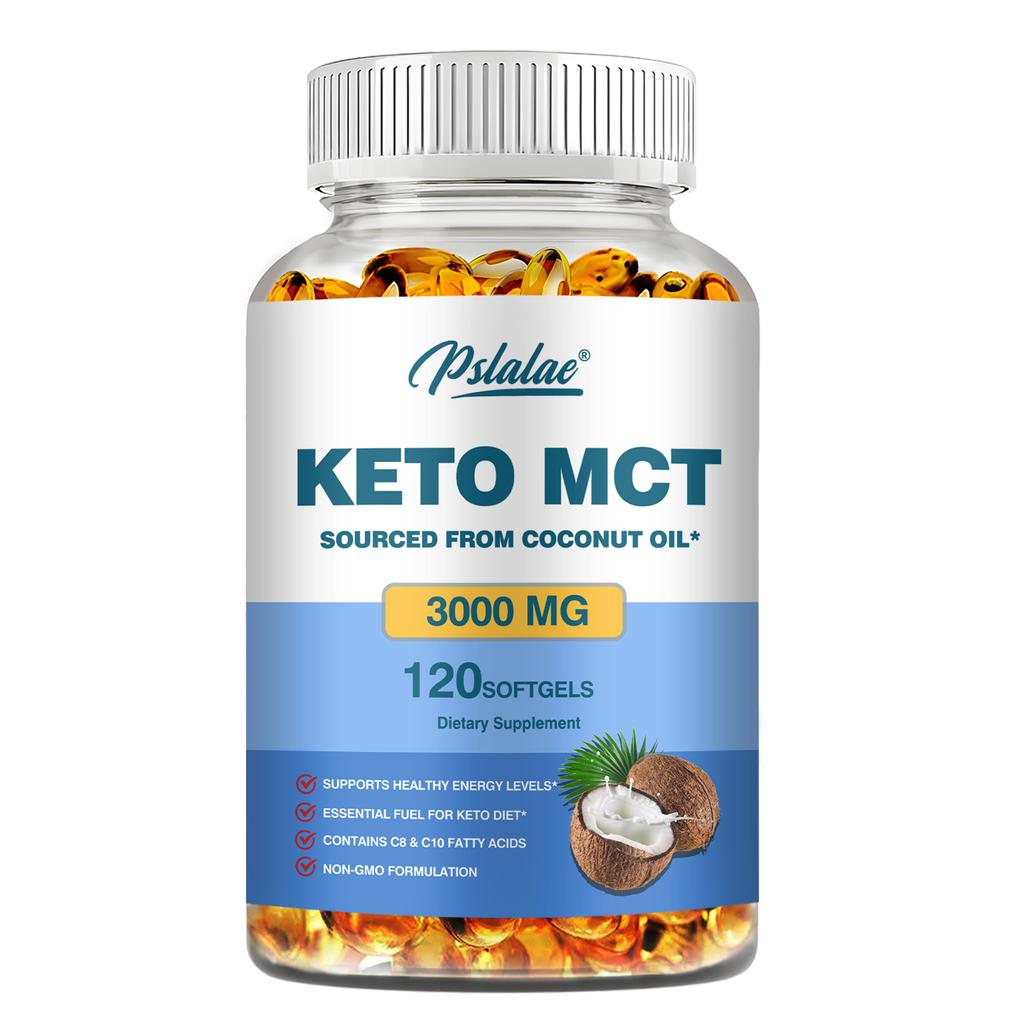 קטו MCT 3000 מ"ג - עם שמן קוקוס, C8 C10 ירידה במשקל, מדכא תיאבון