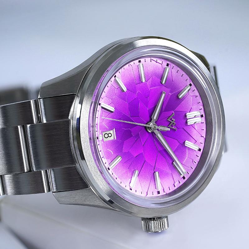 WM Watch Automatic Mechanical Watch NH35 Glacier Series 100M Waterproof AR Coated Sapphire Welly Merck Watches For Man WM226