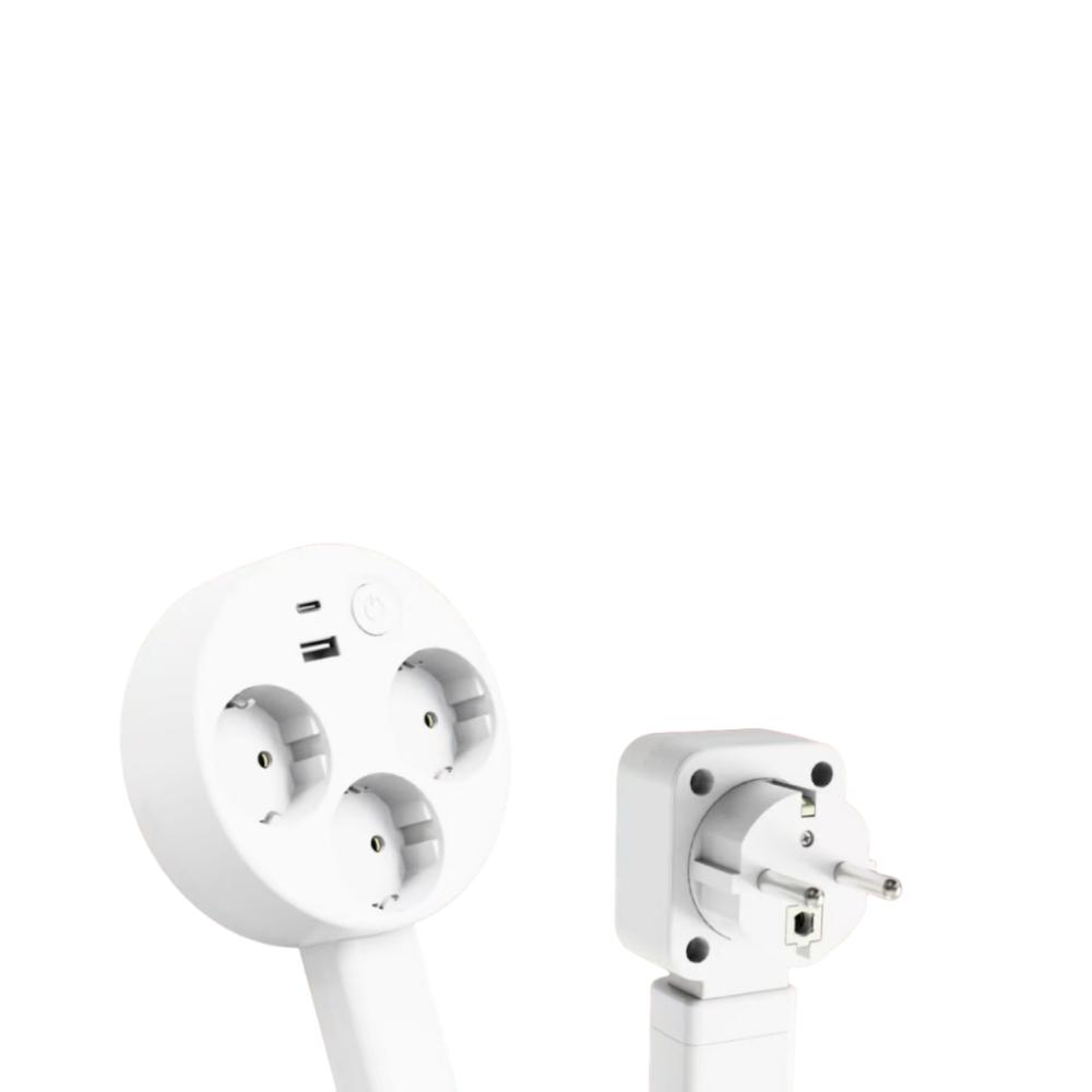 Flat Plug Power Outlets Extender Adjustable Length Wall Outlet Expander  Behind Desk