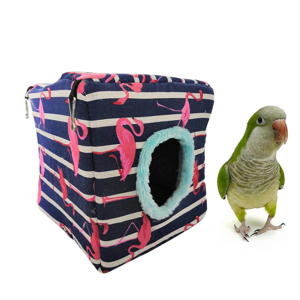Coral Fleece Animal Nest Bird House Parrot Cage Indoor Resting Place Durable Material Comfortable Play Area Sweet
