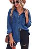 Women's Slimming Denim Jacket: Cross-border Style, Single-breasted, Long-sleeved, Casual Shirt