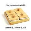 Ceramic 4-Compartment Snack & Dried Fruit Serving Plate