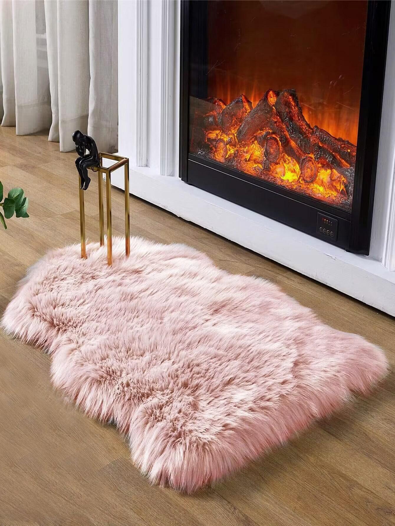 

Living Room Bedroom Decoration Profiled Plush Carpet Floor Mat Thickened Foft Fluffy 40cmx60cm