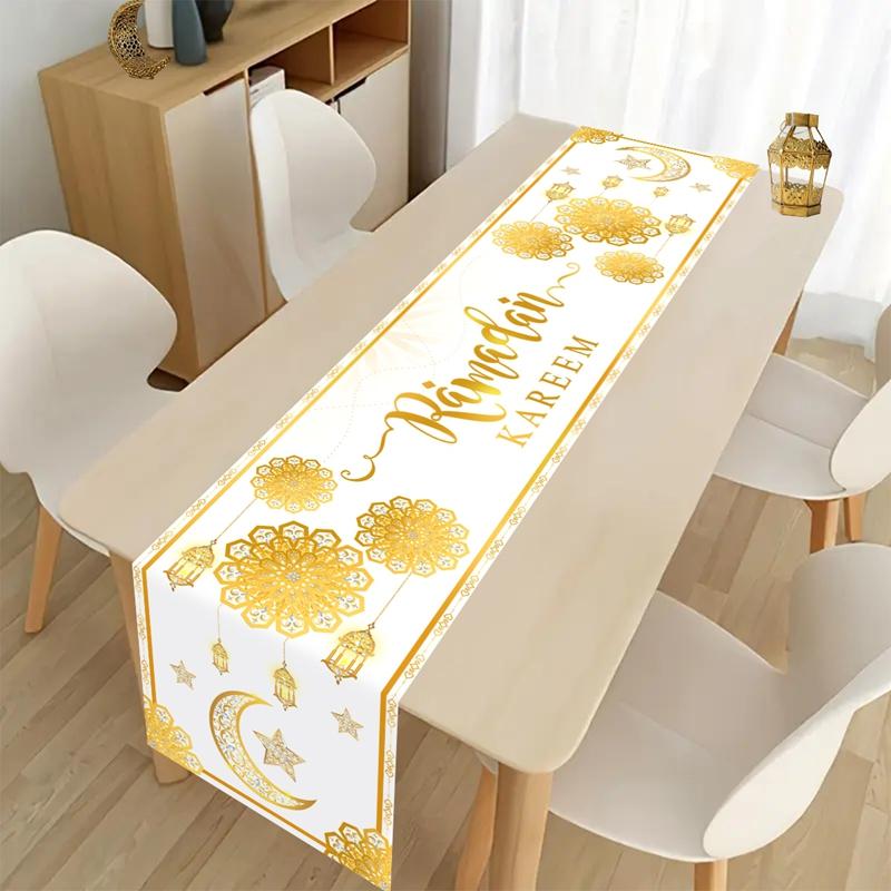 Ramadan Decor Tablecloth EID Mubarak Decor For Home 2025 Ramadan Kareem Islamic Muslim Party Eid Al Adha Gifts Happy Eid Al Fitr