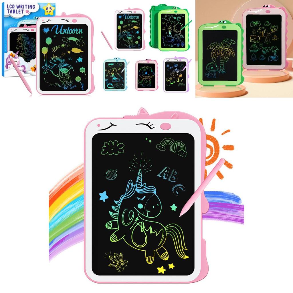Colorful 10-inch Cartoon Dinosaur Unicorn Graffiti Educational Lcd Writing Tablet For Kids