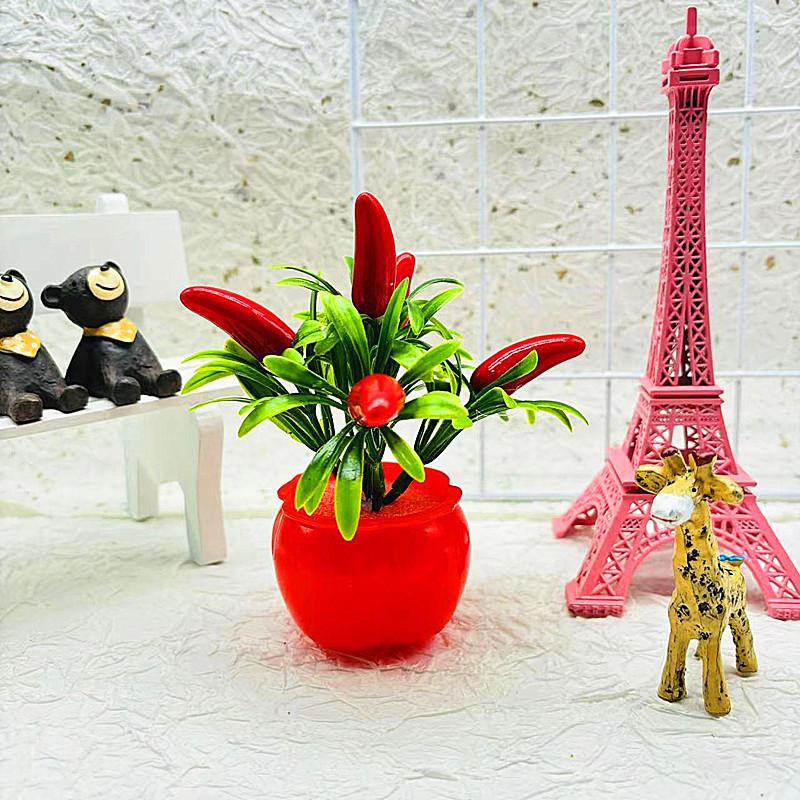 

Persimmons Oranges Faux Potted Fruit Bonsai For Living Room And Desktop Decor Chili Plant
