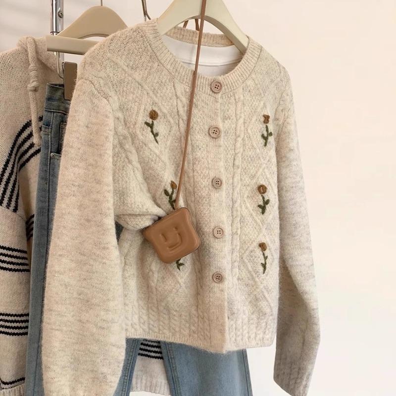 New Women's Clothing Tops, Autumn Clothes, High-end Sweaters, Women's Loose Long-sleeved Jackets, Women's Knitted Cardigans