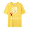 Keep Calm and Ok Not That Calm Funny Medical ECG Emergency Brand T Shirt Streetwear Tshirts St Patricks Day New Tshirts