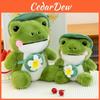 Travel Frog Plush Toy With Pp Cotton Filling Kids Gift For Children