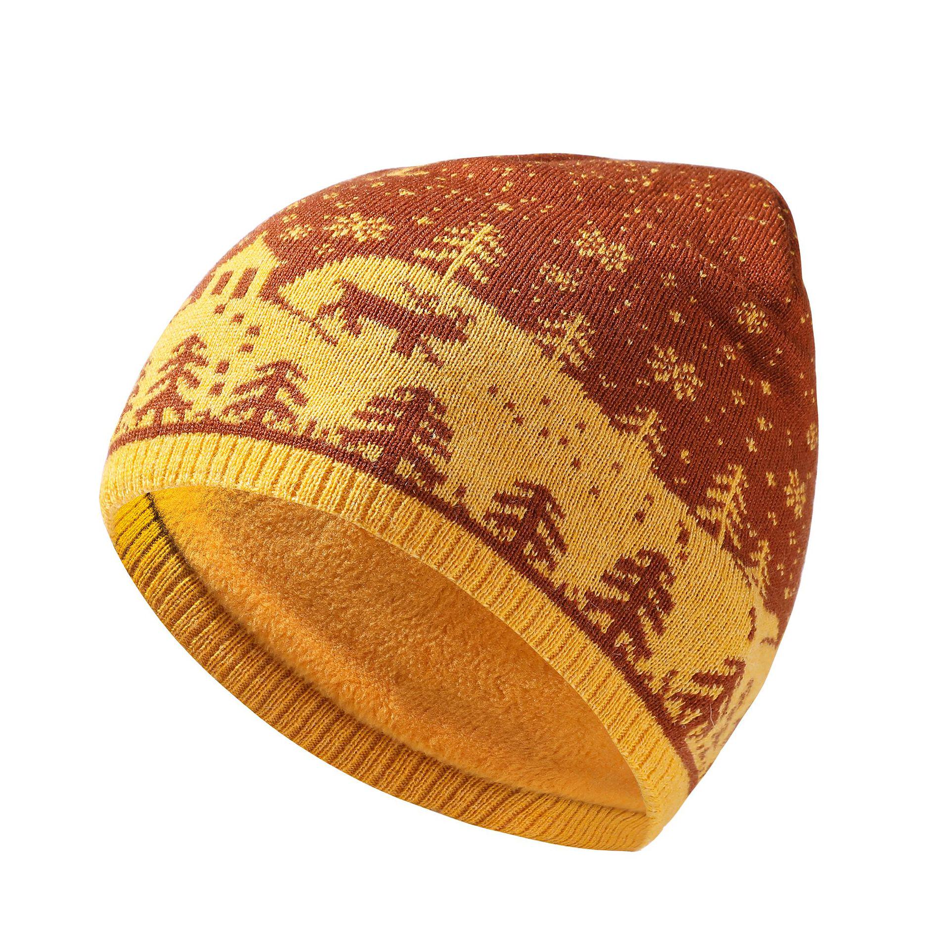 

Children s Warm Christmas Fawn Fleece-Lined Knitted Hat 23x20x1cm