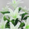 10 Heads Artificial Lily Flowers European Multicolor Fake Bridal Flower Bouquet Wedding Home Party Decoration Flowers