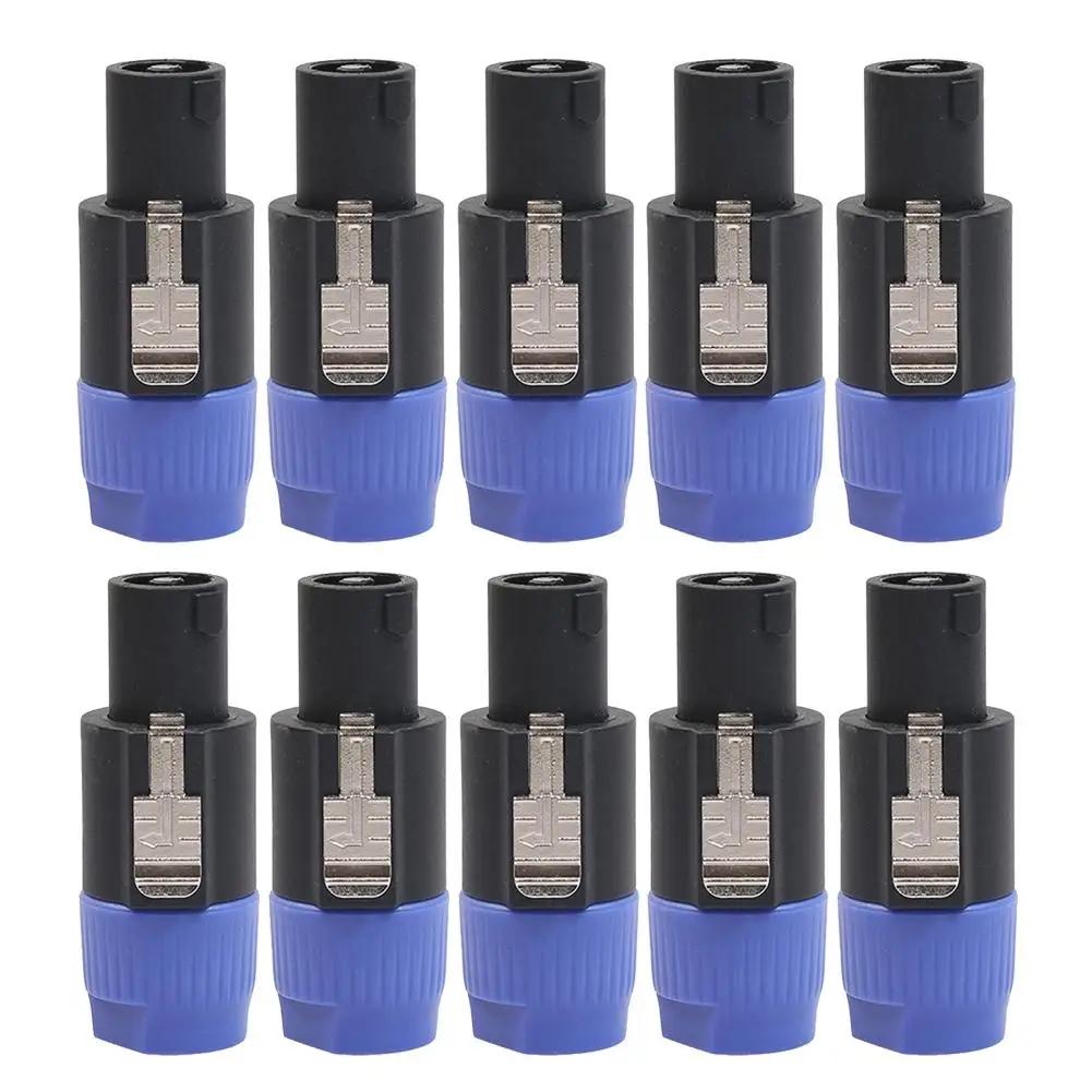 10/20PCS Audio Cable Plug Adapter 4-Pole plug 4Pins NL4FC Connector Aviation Plugs Ohm Plug Speaker Audio Cable Wire Plug Adapte