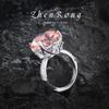 Einzigartiges Damenschmuckset Champagnerfarbener Diamant Cocktailring Rosa Morganit Ohrringe Turmal Geschenk