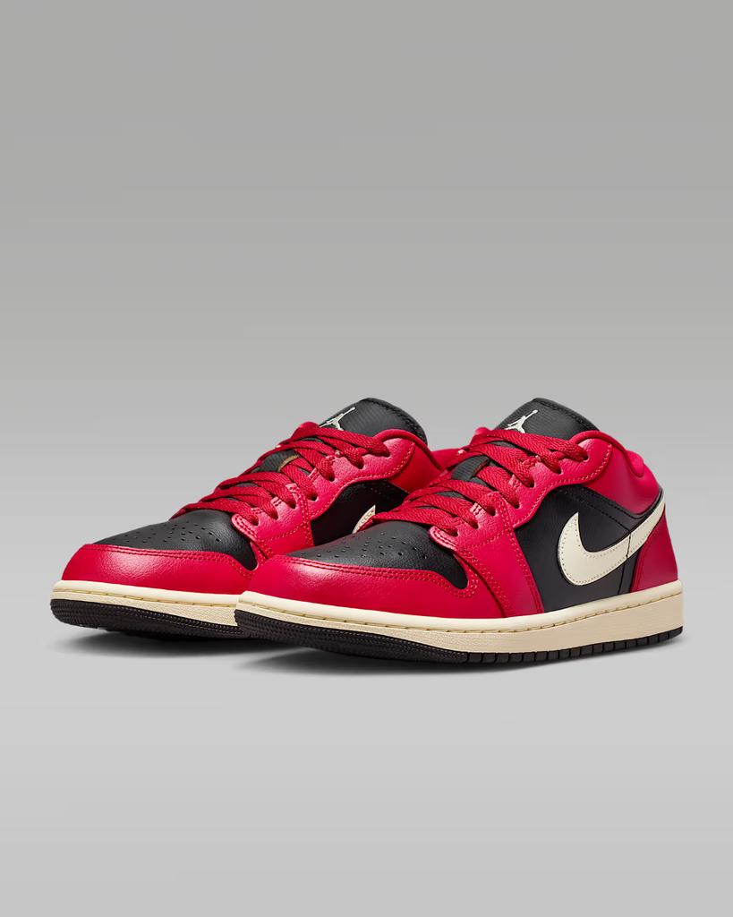DC0774-605 Air Jordan 1 Low Mystic Hibiscus Black Coconut Milk (Women's)