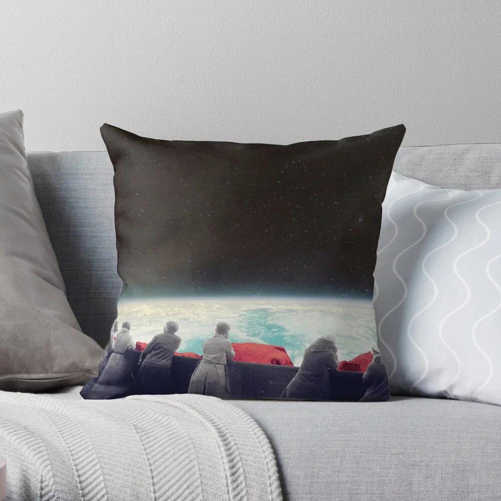 Royal blue yellow gray ink printing linen pillowcase sofa cushion cover home decoration can be customized for you 40x40 50x50