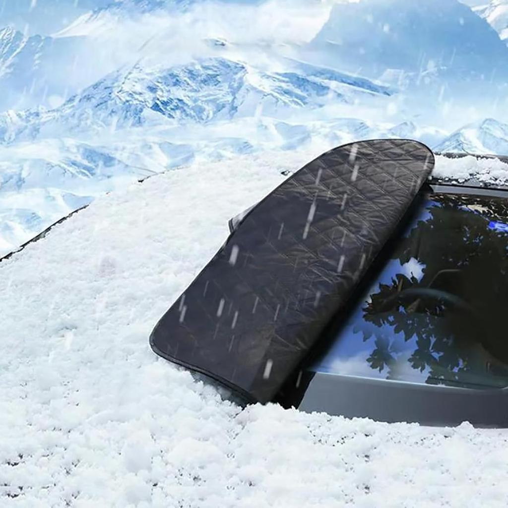 Magnetische Auto-Schneeabdeckung, Windschutzscheiben-Eisschutzabdeckung, Frostschutzabdeckung Windschutzscheibe mit Seitenspiegelabdeckung für Auto SUV LKW (1PCS)
