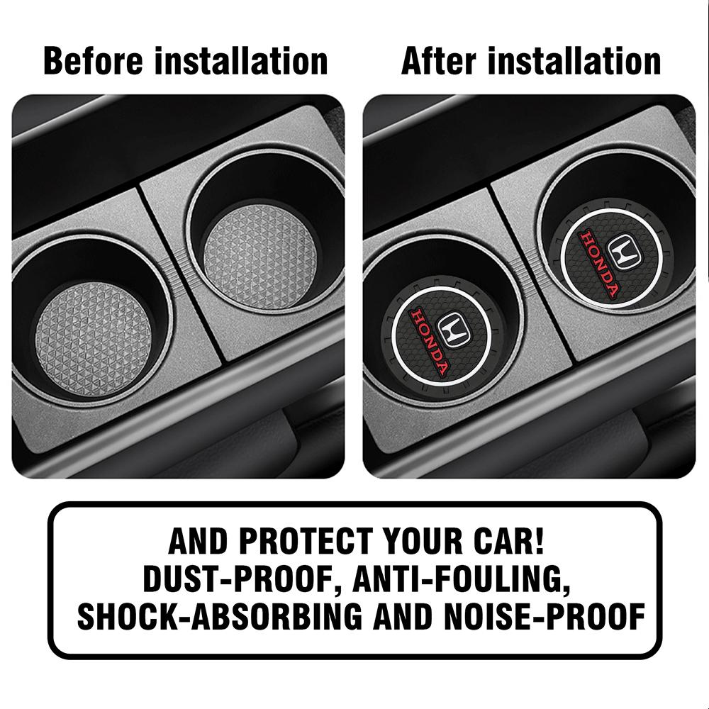 For Honda PVC Cup Holder Anti Slip Mat Civic Accord CRV HRV Fit Odyssey EC5