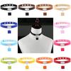 Harajuku Geometric Square Choker, Block Pendant PU Leather Short Clavicle Necklace