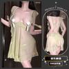 Sexy underwear, sexy mesh lace, hollowed-out suspender skirt, creamy backless, pure desire tulle abstinence skirt