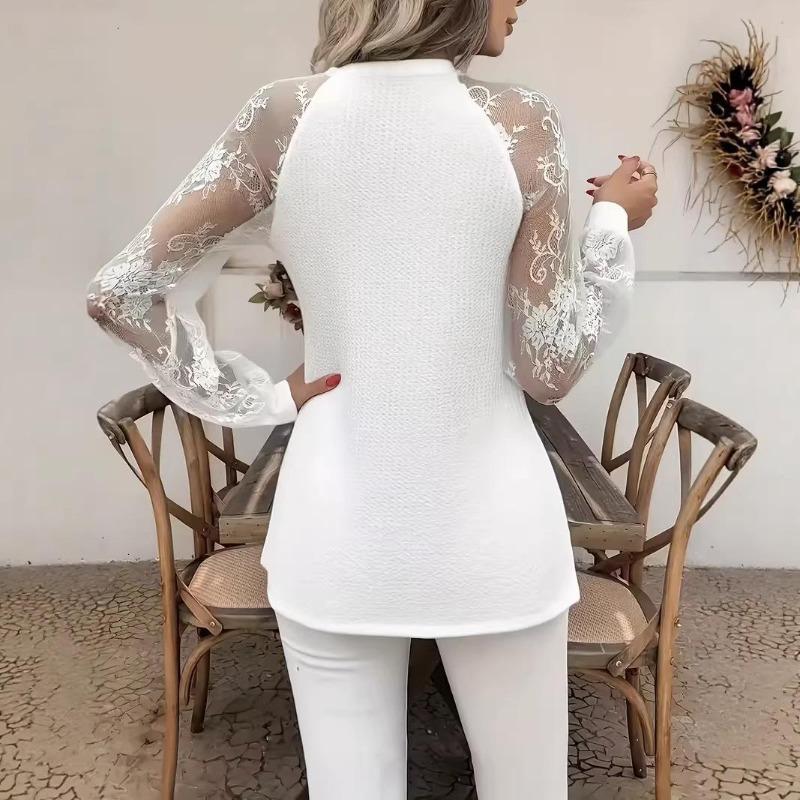 Camisa Blusa Casual de Moda para Mujer, Estampada, Manga Larga, Cuello en V, Primavera-Otoño