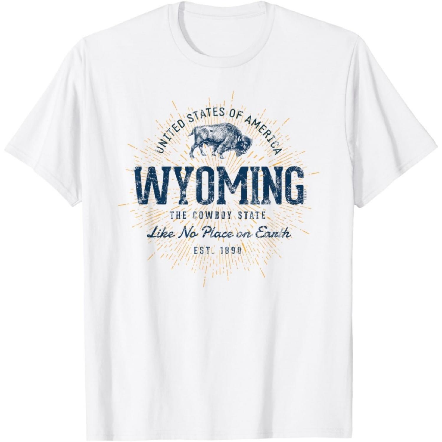 Retro Vintage State of Wyoming T-Shirt XXXXXL белый